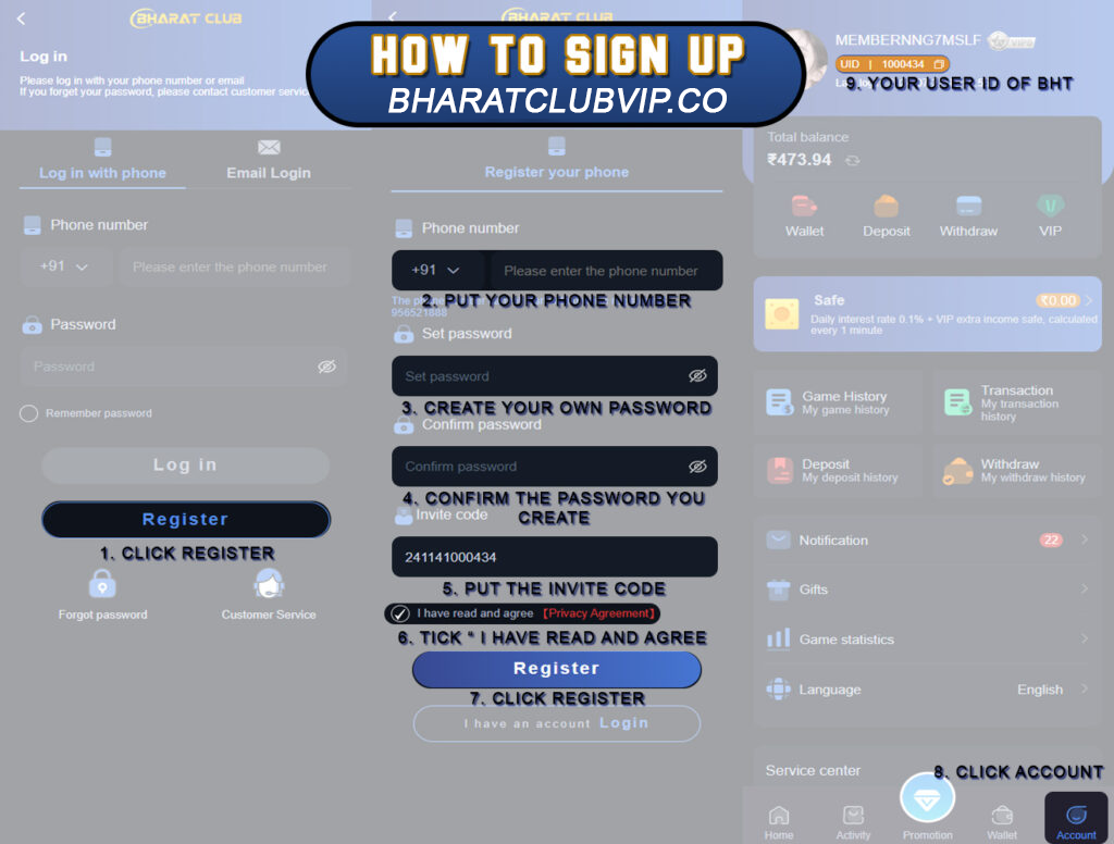 how to sign up BHT CLUB